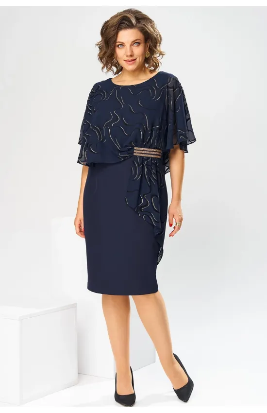 Платье Romanovich 1-2371 синий флок