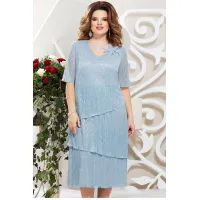 Платье Mira Fashion 4710-7 голубой Платье Mira Fashion 4710-7 голубой