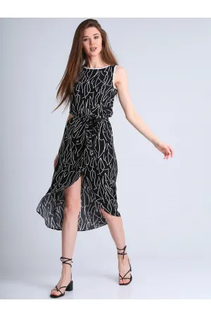 Платье Your Size 2089/170 Черный с белым