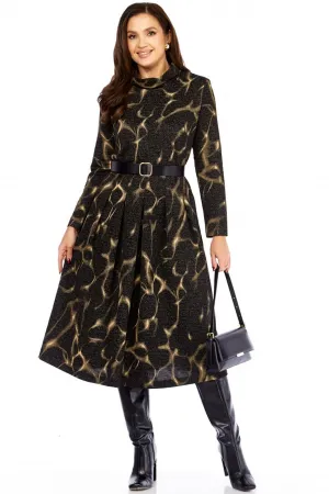 Платье Милора-Стиль 1164/1 черный с разводами
