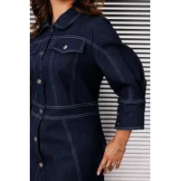 Платье Invite 4103 темный джинс