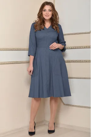 Платье Lady Style Classic 1943/8 Синие тона