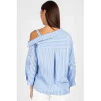 Блузка Vizavi 726 бело-голубая полоска