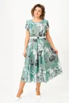 Платье Swallow 843.6 мятный/принт «тропические листья»