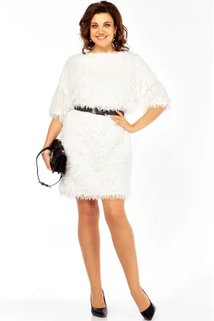 Платье Ольга Стиль Л435 белое молоко