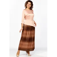 Платье Mira Fashion 5620 оттенки бежевого