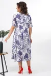 Платье Alani 2373 белый + фиолетовый