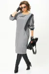 Платье Карина Делюкс М-1402 серый