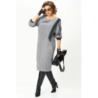 Платье Карина Делюкс М-1402 серый