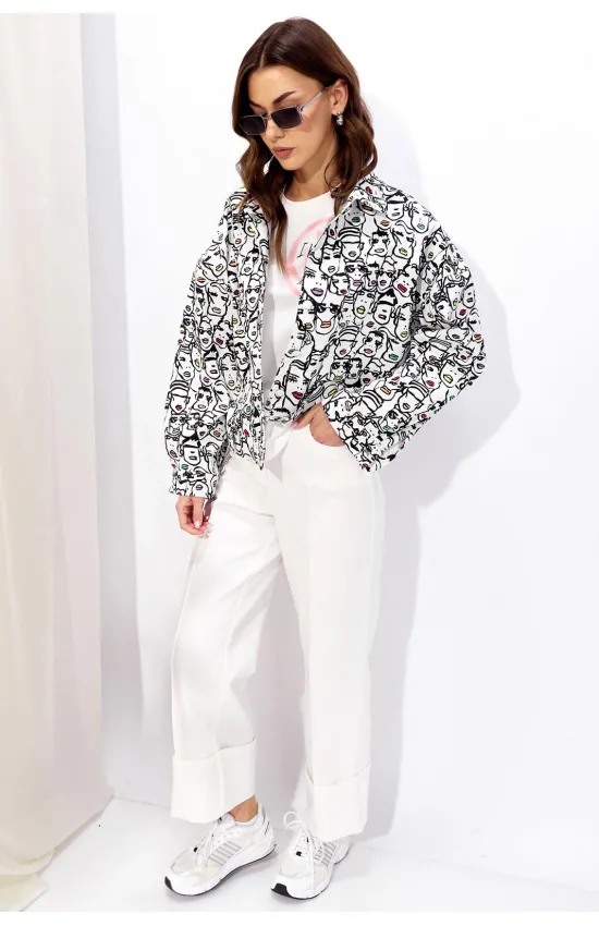 Куртка Люше 4348 черный+белый