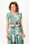 Платье Swallow 843.6 мятный/принт «тропические листья»