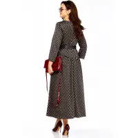 Платье Taita Plus 2526-2 т.шоколад + беж