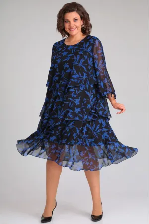 Платье Мублиз 105 синий+черный