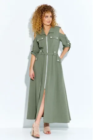 Платье Euromoda 690 хаки