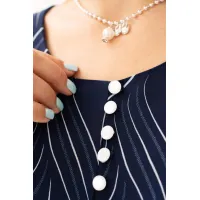 Платье Algranda 4145-с Синий,Молочный