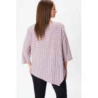 Блузка Modema 769-2 розово-серая полоска