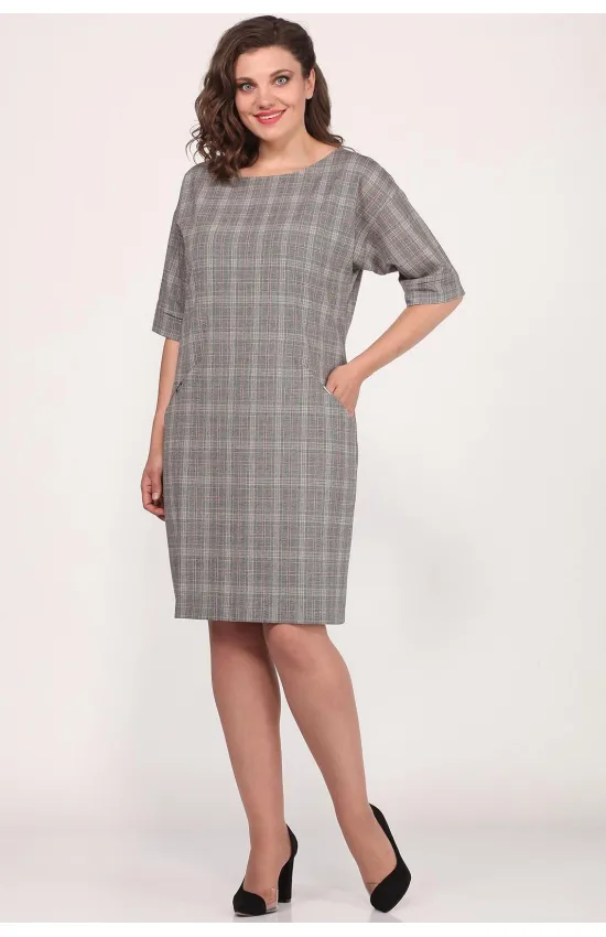 Платье Lady Style Classic 926/6 Серый с розовым