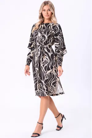 Платье Bazalini 5080 Черный + бежевые
