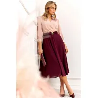 Платье Agatti 6001 Бежево-винный