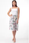 Платье Anelli 517 белый- принт птицы