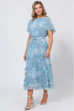 Платье Bazalini 5054 голубой/цветы