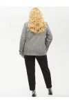 Пиджак Your Size 2265/164 Черно-белый в «гусиную лапку»