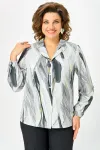 Блузка Swallow 772.5 Принт  серо-бежевые разводы