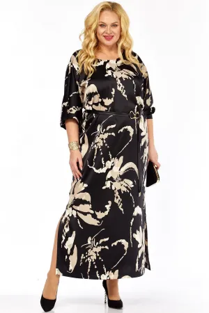 Платье Bagira 1085 черно-бежевый