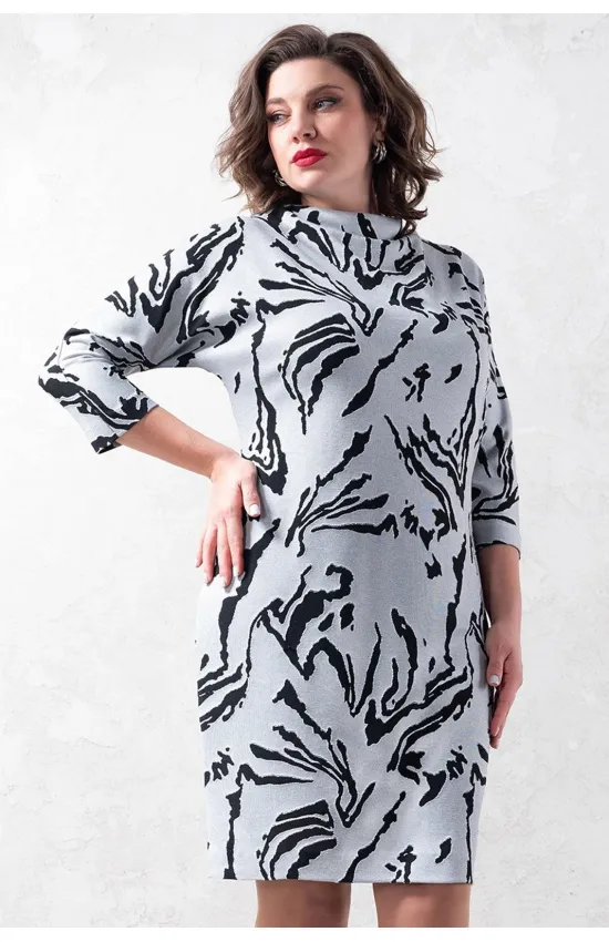 Платье Avanti 1614 серый/черный