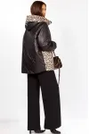 Куртка Lady Secret 7296 Черный+леопард Куртка Lady Secret 7296 Черный+леопард