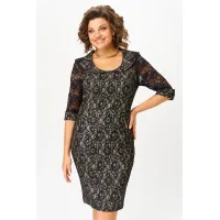 Платье Solomea Lux 944Б черный с золотистым
