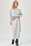 Платье Laikony 573 серый зигзаг