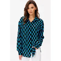 Блузка Vizavi 735 черно+голубой