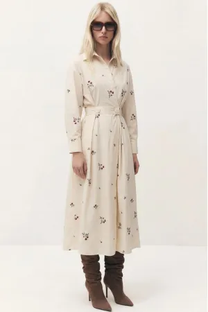 Платье Lokka 1841 бежевый/вышивка цветы