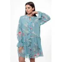 Платье Anelli 1019 бирюзовый Платье Anelli 1019 бирюзовый