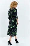 Платье Euromoda 633 черный+зеленый принт Платье Euromoda 633 черный+зеленый принт