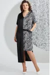 Платье Mira Fashion 5533 черный с принтом зебра