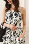Платье Lokka 1405 молочный/черный принт