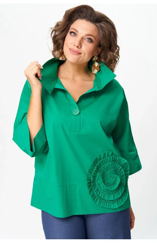 Блузка Michel Chic 786/1 изумрудный