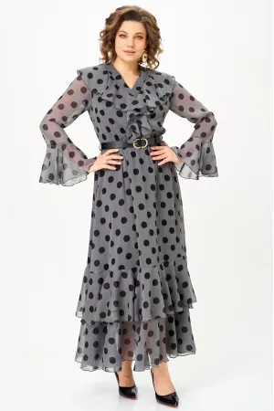 Платье Anastasia Mak 1280 серо-чёрный