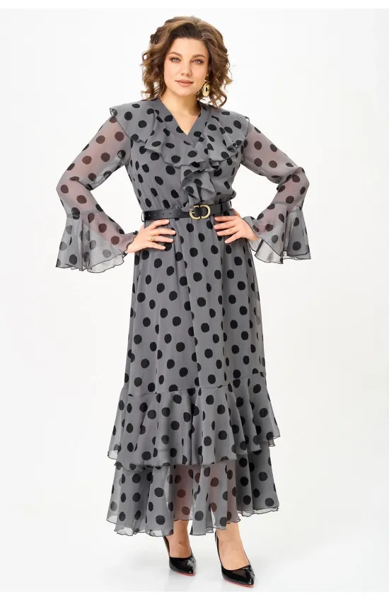 Платье Anastasia Mak 1280 серо-чёрный