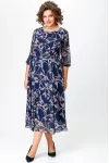 Платье Swallow 780 Синий, принт Ночной сад