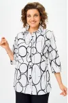 Блузка Белэльстиль 877-326 белый+черный