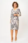 Платье Swallow 782.2 серо-бежевый  принт