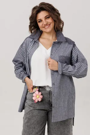 Блузка Anelli 1800 пепельный туман