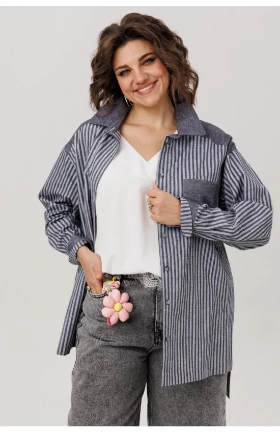 Блузка Anelli 1800 пепельный туман