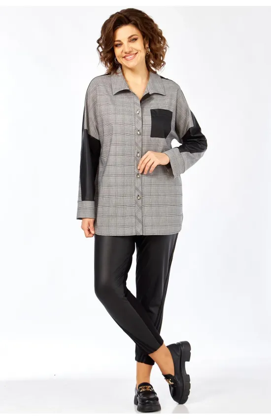 Блузка Matini 4.1545 Клетка+черный