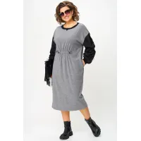 Платье Карина Делюкс М-1401 серый
