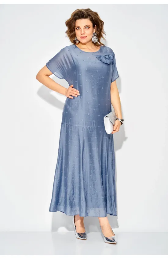 Платье Лилиана 1524 сероголубой