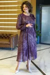 Платье Alani 2380 бордо с напылением